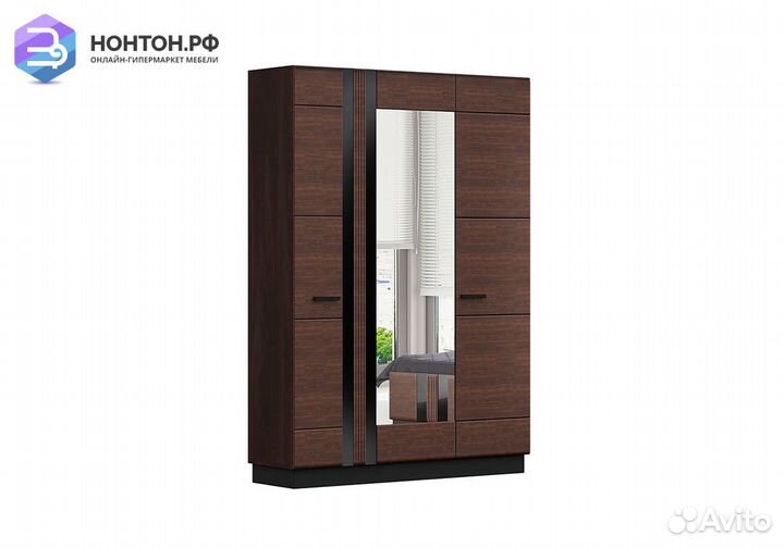 Шкаф 3-х створчатый Магнолия дерево / орех