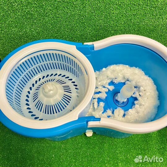 Швабра с ведром и отжимом круглая