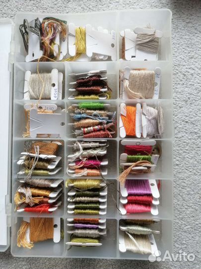 Кейс и нитки для вышивания
