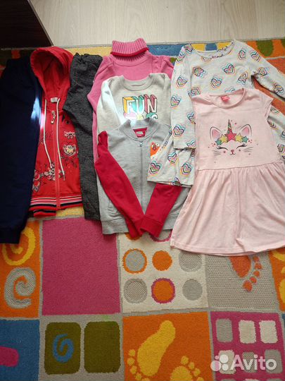 Вещи пакетом для девочки, ростовка от 98 до 116