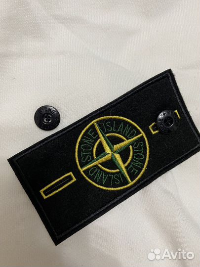 Зип худи stone island белое