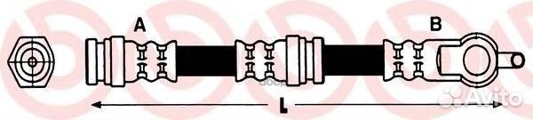 Шланг тормозной передний mazda familia/323/prem