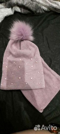 Комплект шапка, шарф