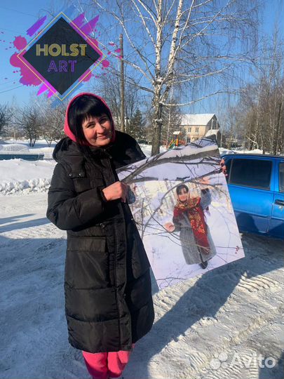 Портрет по фото на холсте в подарок