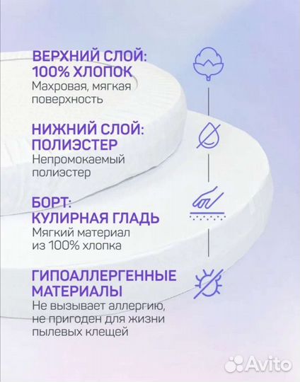 Наматрасник Embrio овальный на резинке