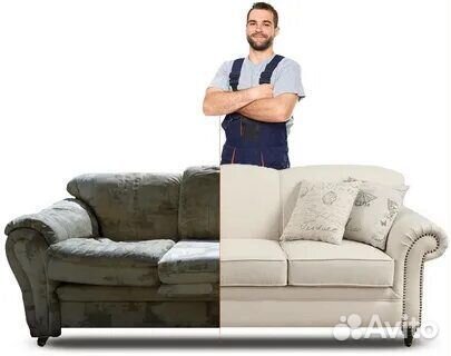 Перетяжка мягкой мебели на дому