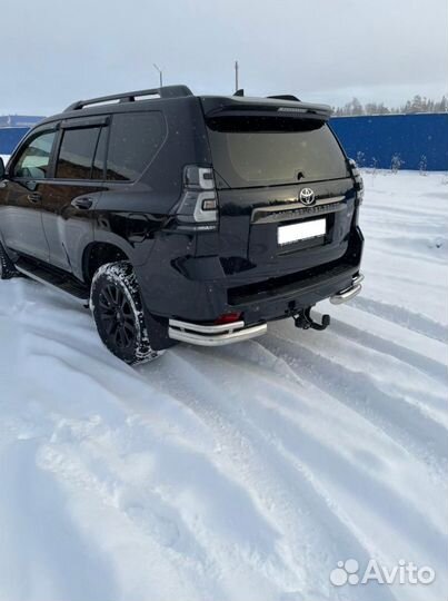 Передняя защита Грюндик клыки нержавейка Прадо150