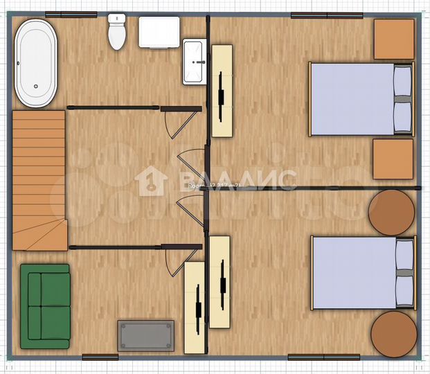 Дом 105 м² на участке 6 сот.