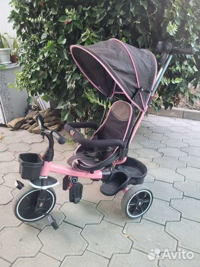 Трехколесный велосипед Kreiss с тентом Розовый