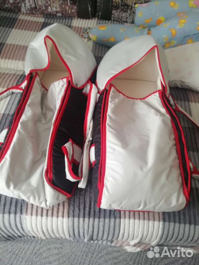 Сумка переноска в коляску для двойни близнецов