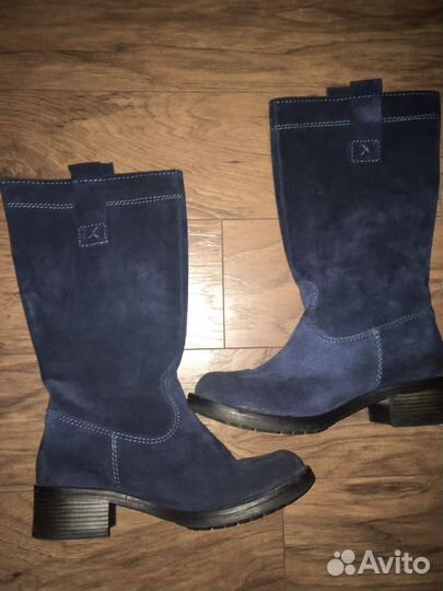 Сапоги замшевые