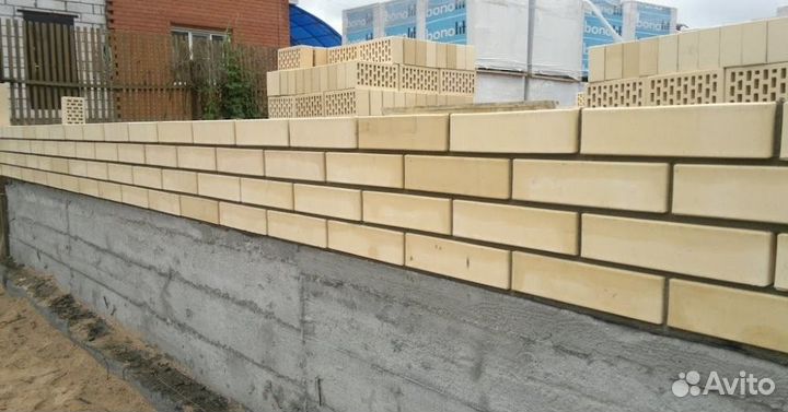 Кирпич желтый, светлый, слоновая кость 1нф 1,4нф