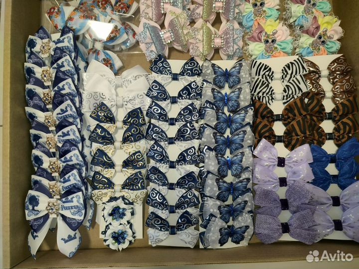 Маленькие бантики на хвостики для малышей