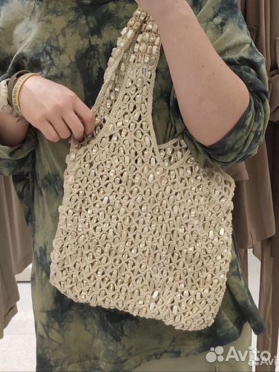 Сумка жемчужная