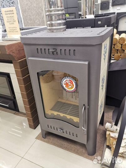 Печь-камин Бавария Оптима с плитой