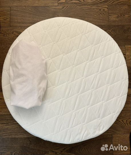 Матрас детский круглый+наматрасник непромокаемый