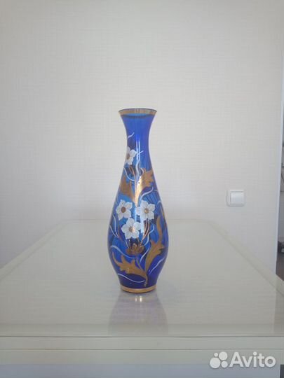 Ваза из цветного чешского стекла