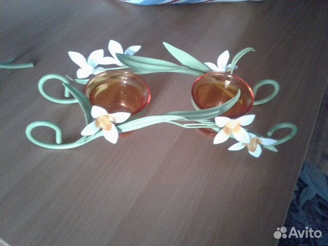 Композиция из металла.Подсвечник и ваза