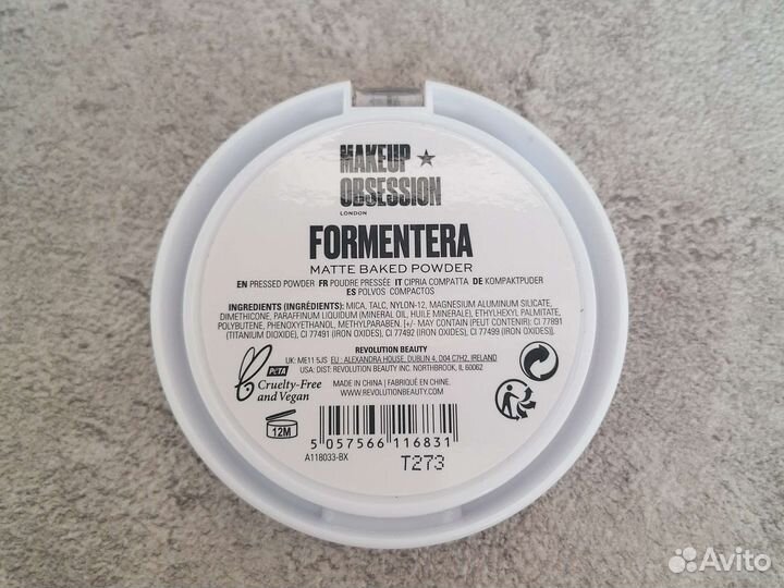 Пудра компактная фиксирующая, матирующая