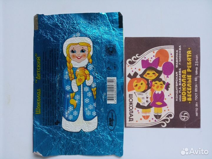 Обёртка, фантик от шоколада