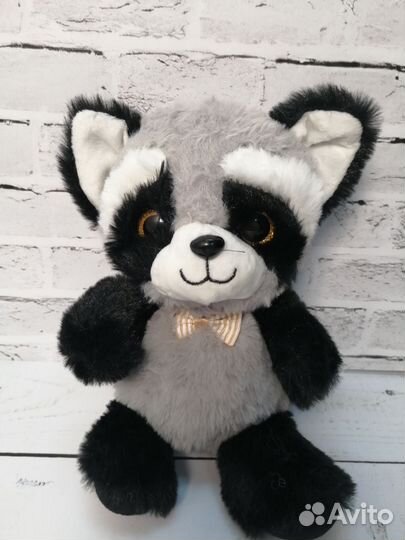 Мягкая игрушка, пушистый енот 25см