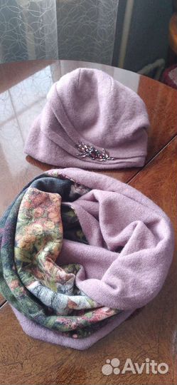 Комплект шапка и снуд