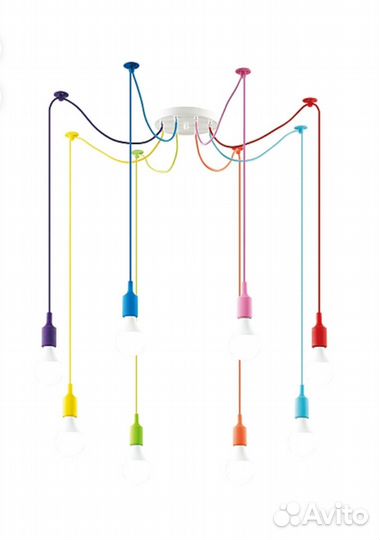 Люстра цветная 