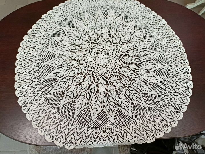 Скатерть D 1,2 м ручная работа, ретро-нить