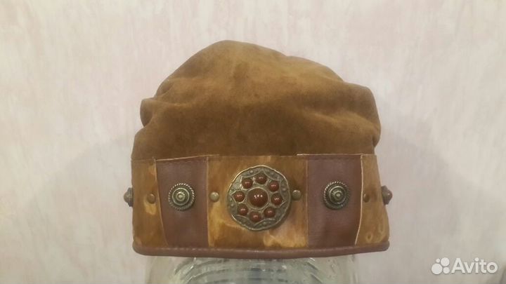 Шапка из натуральной замши