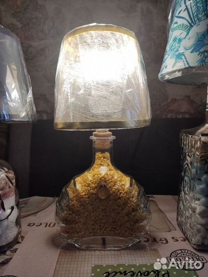 Светильник из бутылки (лампа настольная)