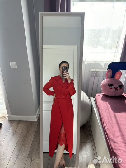 Платье вечернее женское 40-42 xs красное длинное