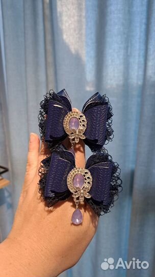 Бантики для волос школьные