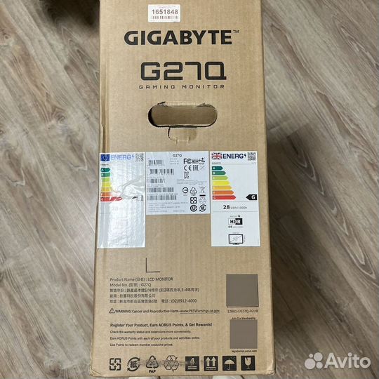 Монитор 27 gigabyte G27Q черный