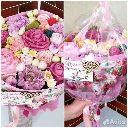 Съедобные букеты из зефира