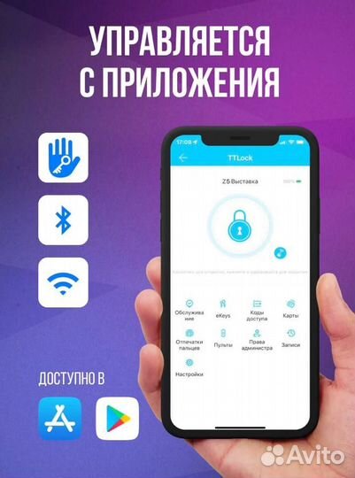 Умный замок на входную дверь с отпечатком и wi fi