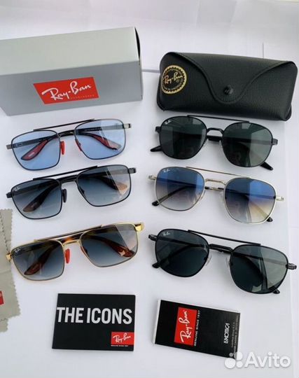 Очки ray ban ferrari пепельные