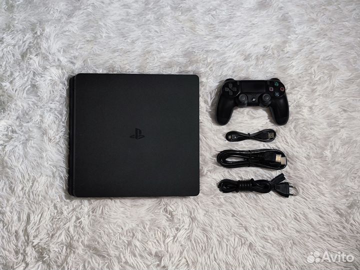 PS4 Slim 500Gb + более 60 игр. Отличное сост-е