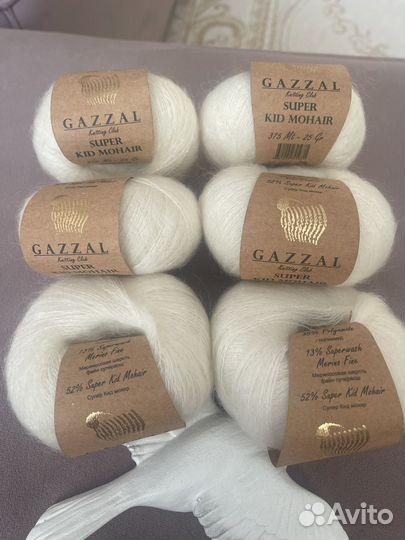 Пряжа gazzal super kid mohair