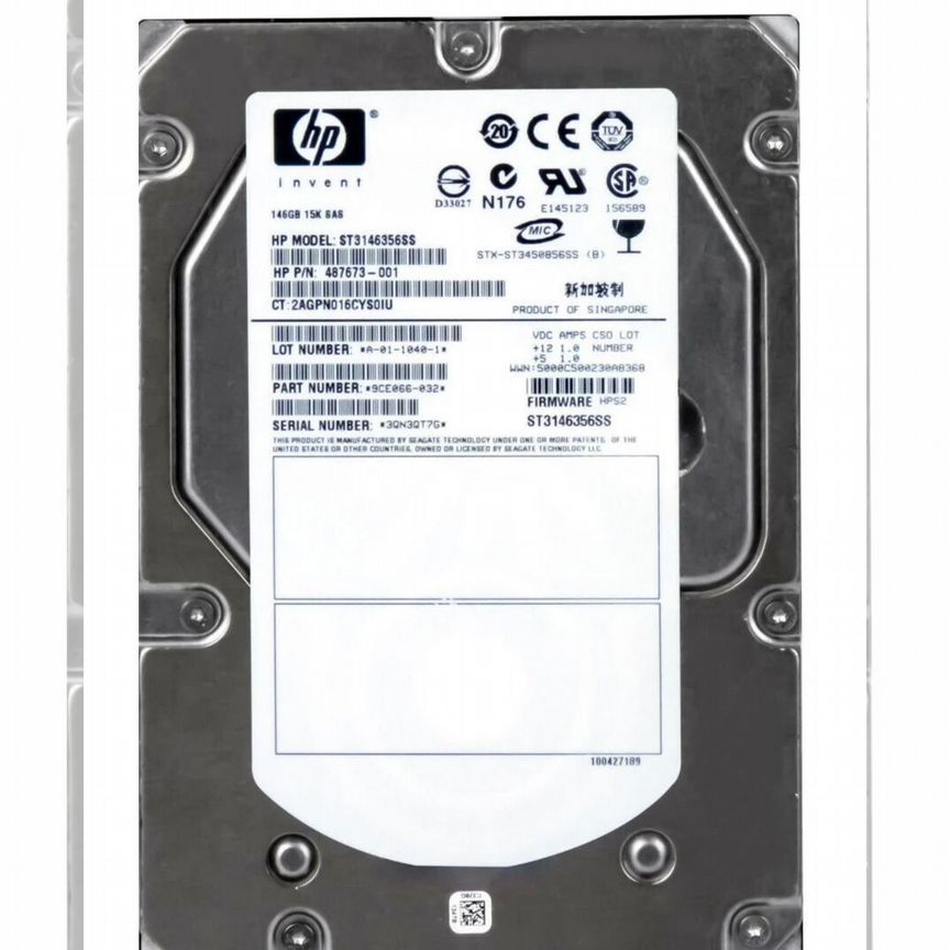 [487673-001] Жесткий Диск Hp 146gb Sas 3,5" Hdd 487673-001