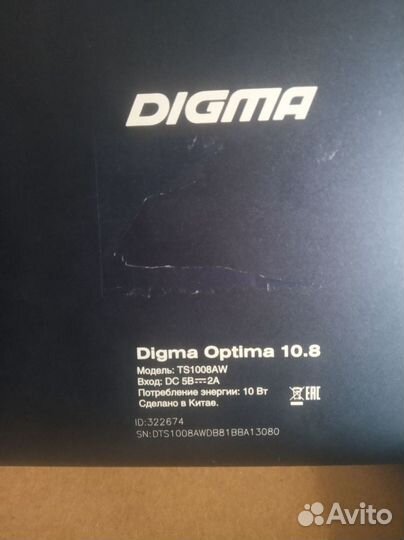 Планшет digma optima 10.8