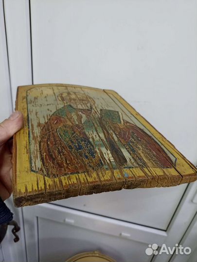 Икона старинная Николай Чудотворец