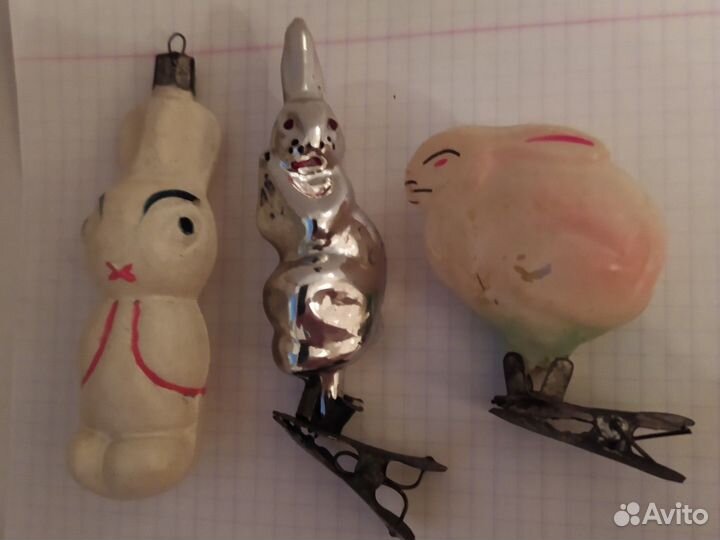 Елочные игрушки СССР звери, животные