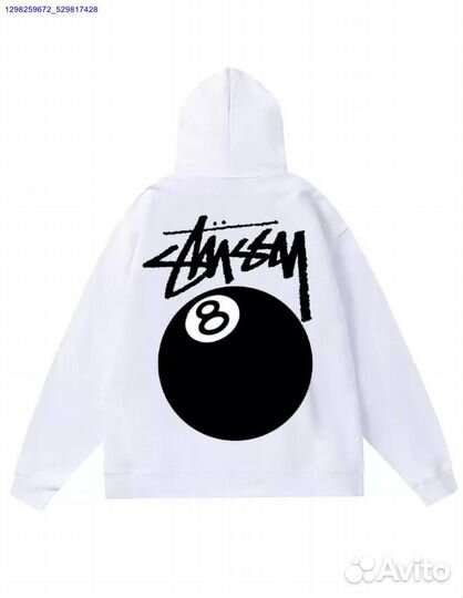 Зип худи Stussy белое (Арт.26966)