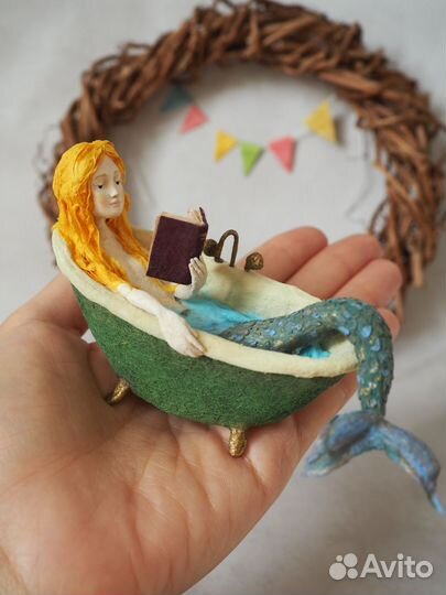 Ватная игрушка Русалка