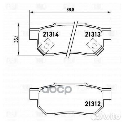 Колодки торм. для а/м Honda Jazz (08) диск. за