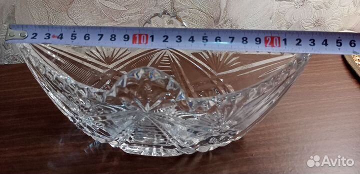 Вазы хрустальные СССР Ладья для салатов, конфет