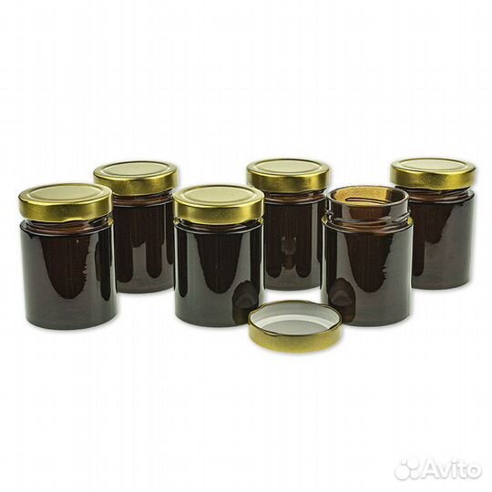 6 шт. Баночка для свечей 250 мл. (D66, коричневая)