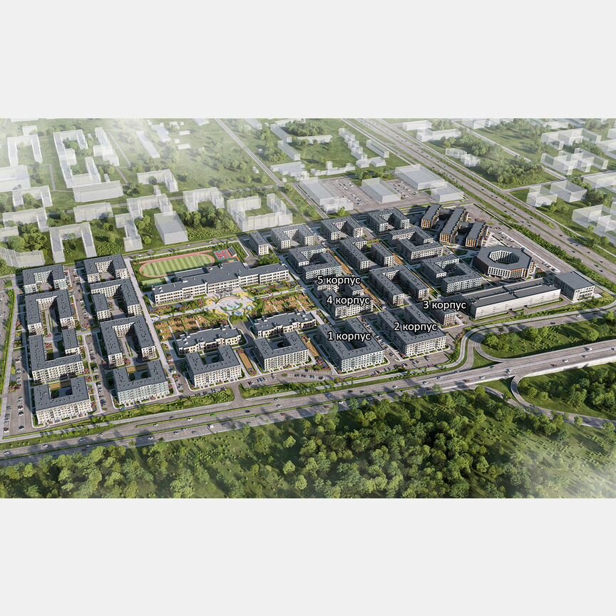 2-к. квартира, 46,3 м², 3/5 эт.