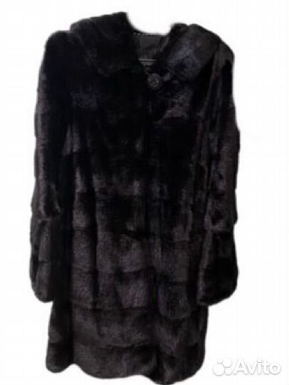 Шуба норковая с капюшоном