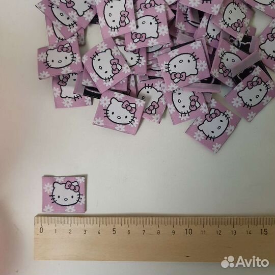 Нашивка аппликация Китти для детской одежды 10шт